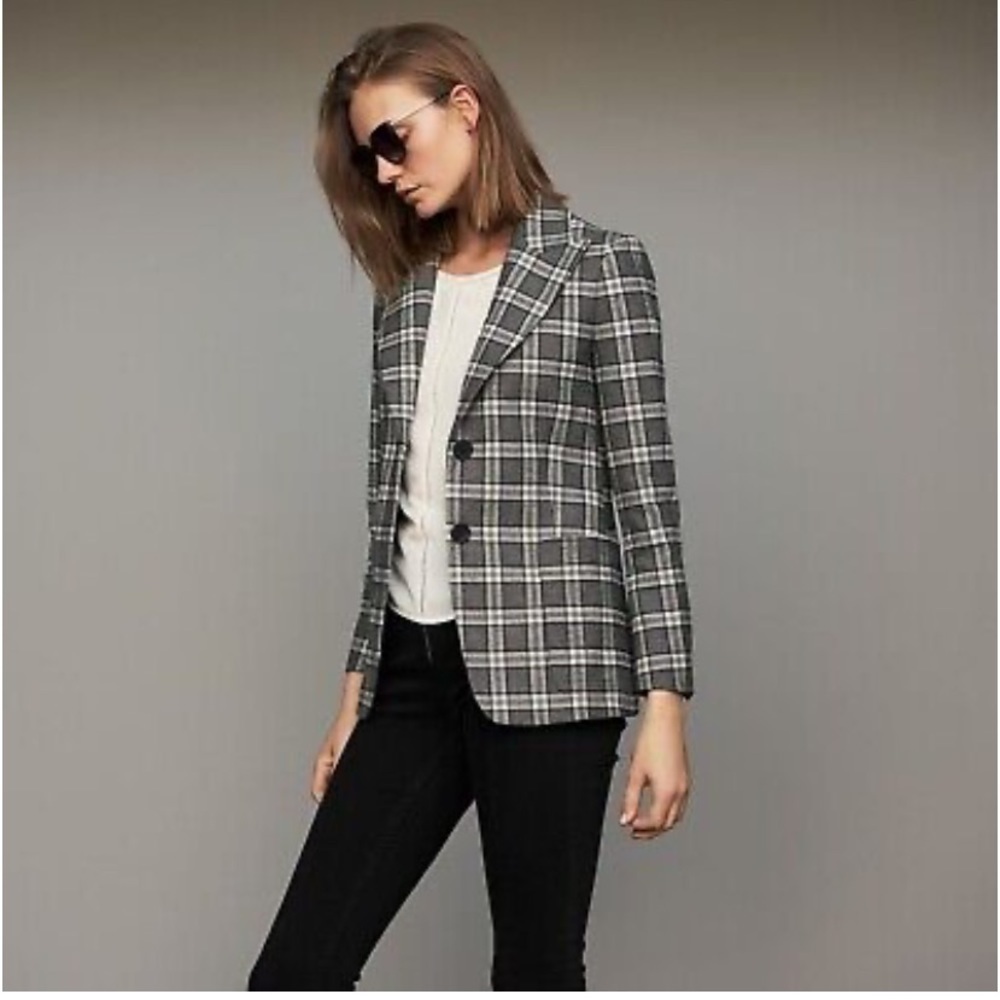 Cool Vintage black and  cream Mister Leonard Blazer wool double breasted stylish